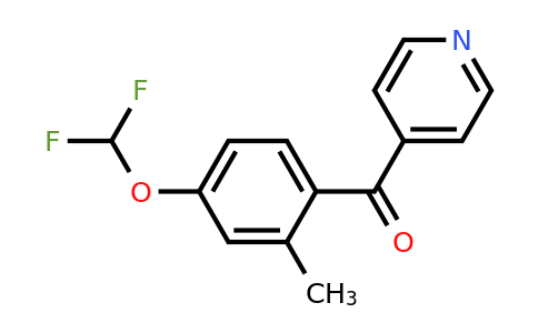 1261520-65-3 | 4-(4-(Difluoromethoxy)-2-methylbenzoyl)pyridine