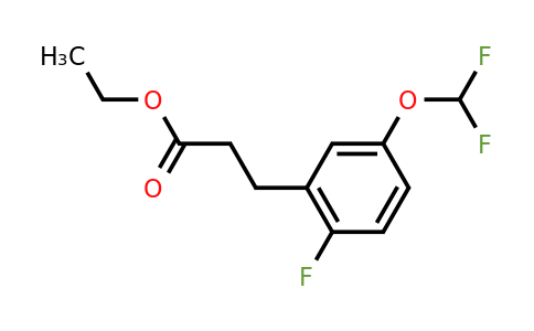 1261552-97-9 | Ethyl 3-(5'-(difluoromethoxy)-2'-fluorophenyl)propionate