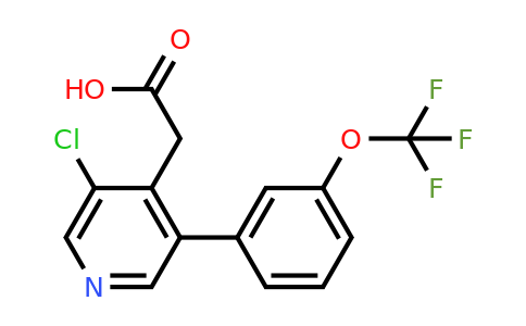 1261555-85-4 | 3-Chloro-5-(3-(trifluoromethoxy)phenyl)pyridine-4-acetic acid