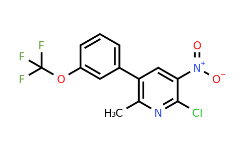 2-Chloro-6-methyl-3-nitro-5-(3-(trifluoromethoxy)phenyl)pyridine