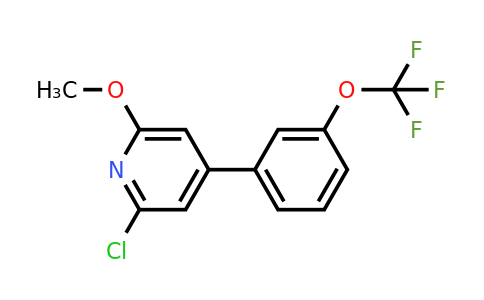 1261574-33-7 | 2-Chloro-6-methoxy-4-(3-(trifluoromethoxy)phenyl)pyridine