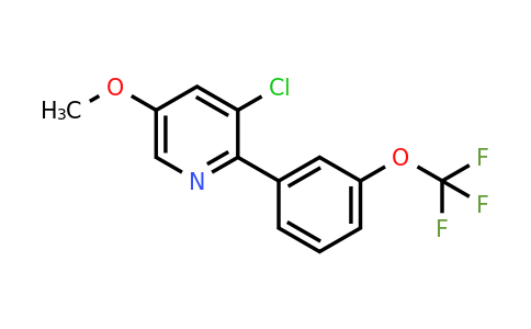 1261574-35-9 | 3-Chloro-5-methoxy-2-(3-(trifluoromethoxy)phenyl)pyridine