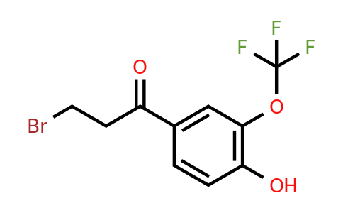 1261581-12-7 | 3-Bromo-4'-hydroxy-3'-(trifluoromethoxy)propiophenone