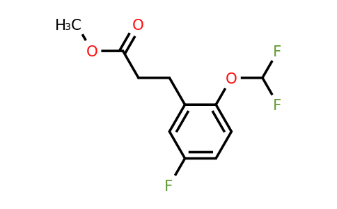 1261582-14-2 | Methyl 3-(2'-(difluoromethoxy)-5'-fluorophenyl)propionate