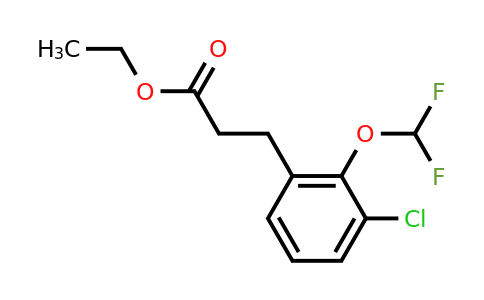 1261586-23-5 | Ethyl 3-(3'-chloro-2'-(difluoromethoxy)phenyl)propionate