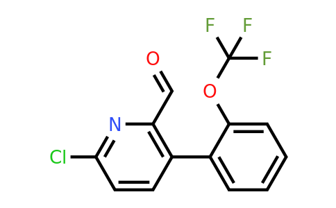 1261586-90-6 | 6-Chloro-3-(2-(trifluoromethoxy)phenyl)picolinaldehyde