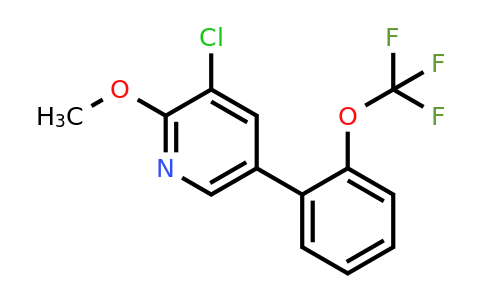 1261591-59-6 | 3-Chloro-2-methoxy-5-(2-(trifluoromethoxy)phenyl)pyridine