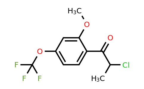 1261605-46-2 | 2-Chloro-2'-methoxy-4'-(trifluoromethoxy)propiophenone