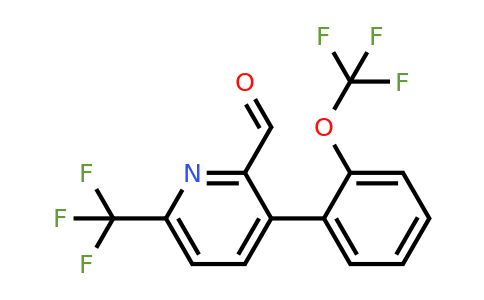 1261619-65-1 | 3-(2-(Trifluoromethoxy)phenyl)-6-(trifluoromethyl)picolinaldehyde