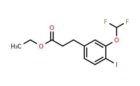 1261619-76-4 | Ethyl 3-(3'-(difluoromethoxy)-4'-iodophenyl)propionate