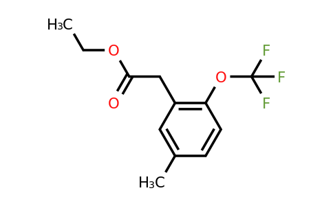 1261620-90-9 | Ethyl 5-methyl-2-(trifluoromethoxy)phenylacetate