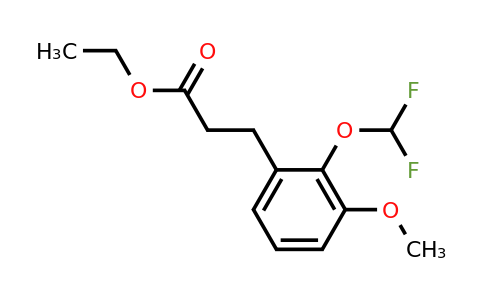 1261646-48-3 | Ethyl 3-(2'-(difluoromethoxy)-3'-methoxyphenyl)propionate