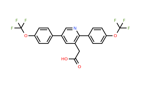 1261648-55-8 | 2,5-Bis(4-(trifluoromethoxy)phenyl)pyridine-3-acetic acid