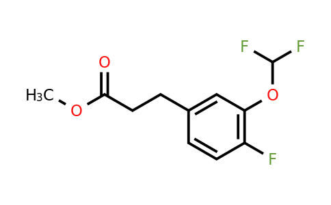 1261649-55-1 | Methyl 3-(3'-(difluoromethoxy)-4'-fluorophenyl)propionate