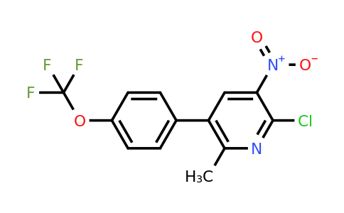 2-Chloro-6-methyl-3-nitro-5-(4-(trifluoromethoxy)phenyl)pyridine