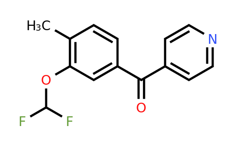 1261660-85-8 | 4-(3-(Difluoromethoxy)-4-methylbenzoyl)pyridine