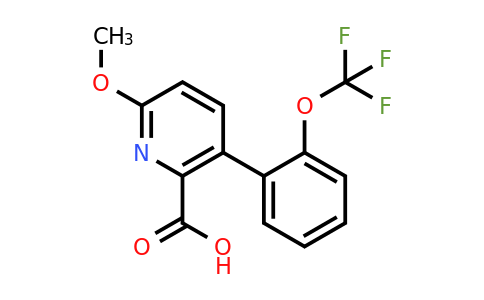1261662-36-5 | 6-Methoxy-3-(2-(trifluoromethoxy)phenyl)picolinic acid