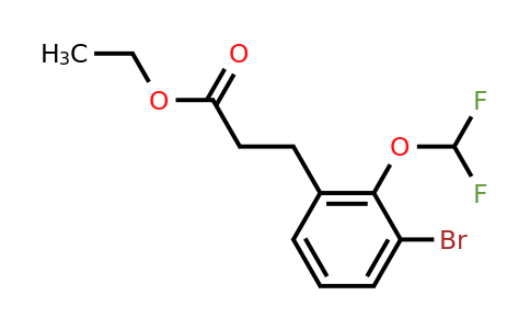1261671-85-5 | Ethyl 3-(3'-bromo-2'-(difluoromethoxy)phenyl)propionate