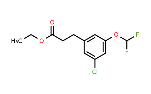 1261672-77-8 | Ethyl 3-(3'-chloro-5'-(difluoromethoxy)phenyl)propionate