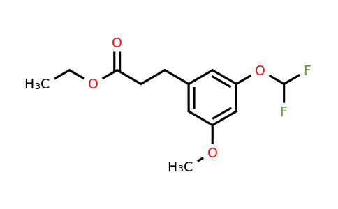 1261674-91-2 | Ethyl 3-(3'-(difluoromethoxy)-5'-methoxyphenyl)propionate