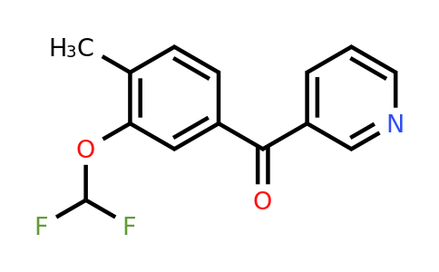 1261678-27-6 | 3-(3-(Difluoromethoxy)-4-methylbenzoyl)pyridine