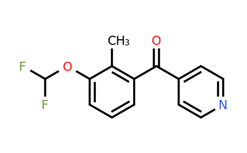 1261678-35-6 | 4-(3-(Difluoromethoxy)-2-methylbenzoyl)pyridine