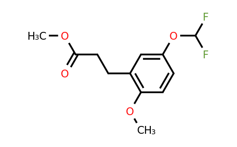 1261684-90-5 | Methyl 3-(5'-(difluoromethoxy)-2'-methoxyphenyl)propionate