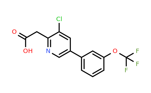 1261725-07-8 | 3-Chloro-5-(3-(trifluoromethoxy)phenyl)pyridine-2-acetic acid