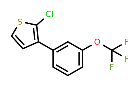 1261725-33-0 | 2-Chloro-3-(3-(trifluoromethoxy)phenyl)thiophene