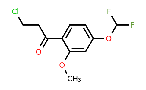 1261734-14-8 | 3-Chloro-4'-(difluoromethoxy)-2'-methoxypropiophenone