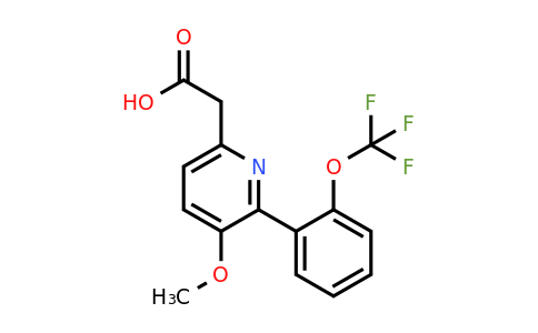 1261741-30-3 | 3-Methoxy-2-(2-(trifluoromethoxy)phenyl)pyridine-6-acetic acid