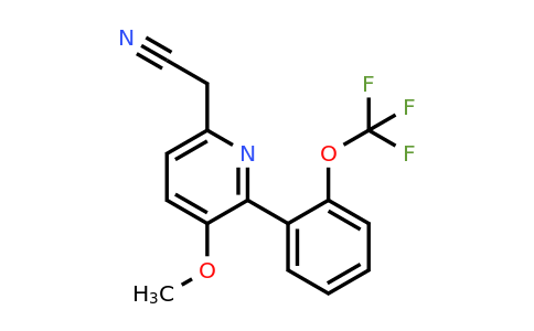 1261741-57-4 | 3-Methoxy-2-(2-(trifluoromethoxy)phenyl)pyridine-6-acetonitrile