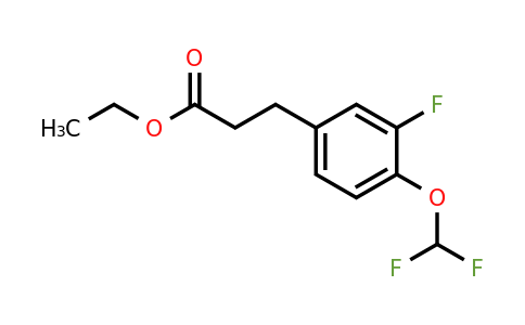 1261751-38-5 | Ethyl 3-(4'-(difluoromethoxy)-3'-fluorophenyl)propionate