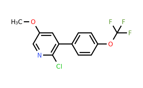 1261758-75-1 | 2-Chloro-5-methoxy-3-(4-(trifluoromethoxy)phenyl)pyridine