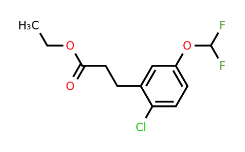 1261761-93-6 | Ethyl 3-(2'-chloro-5'-(difluoromethoxy)phenyl)propionate