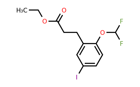 1261762-59-7 | Ethyl 3-(2'-(difluoromethoxy)-5'-iodophenyl)propionate