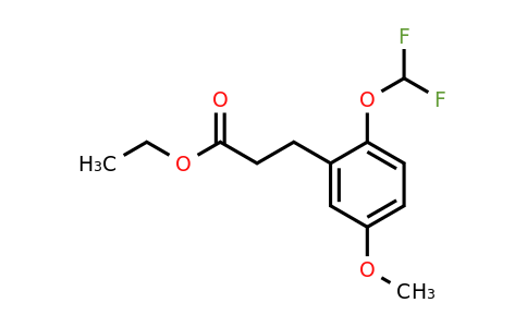 1261762-67-7 | Ethyl 3-(2'-(difluoromethoxy)-5'-methoxyphenyl)propionate