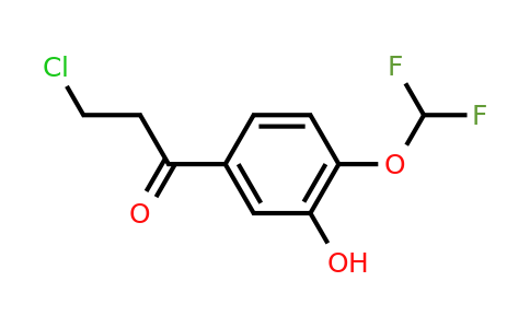 1261776-11-7 | 3-Chloro-4'-(difluoromethoxy)-3'-hydroxypropiophenone