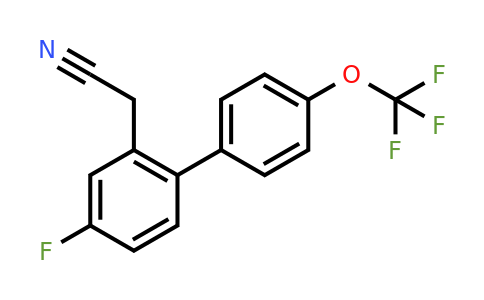 1261777-69-8 | 4-Fluoro-4'-(trifluoromethoxy)biphenyl-2-acetonitrile