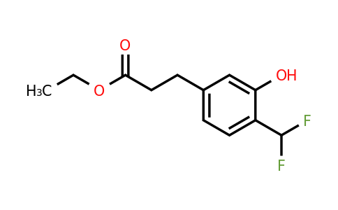 1261780-76-0 | Ethyl 3-(4'-(difluoromethyl)-3'-hydroxyphenyl)propionate