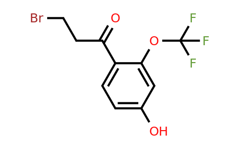 1261816-35-6 | 3-Bromo-4'-hydroxy-2'-(trifluoromethoxy)propiophenone