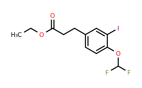 1261826-85-0 | Ethyl 3-(4'-(difluoromethoxy)-3'-iodophenyl)propionate
