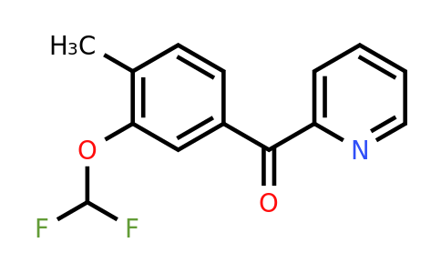 1261843-44-0 | 2-(3-(Difluoromethoxy)-4-methylbenzoyl)pyridine