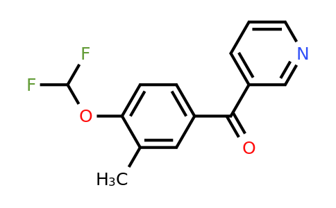 1261843-45-1 | 3-(4-(Difluoromethoxy)-3-methylbenzoyl)pyridine