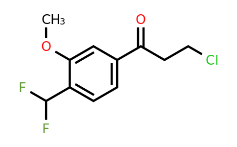1261850-42-3 | 3-Chloro-4'-(difluoromethyl)-3'-methoxypropiophenone