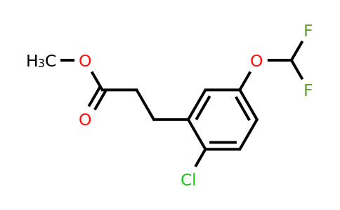 1261855-66-6 | Methyl 3-(2'-chloro-5'-(difluoromethoxy)phenyl)propionate