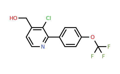 1261857-24-2 | 3-Chloro-2-(4-(trifluoromethoxy)phenyl)pyridine-4-methanol