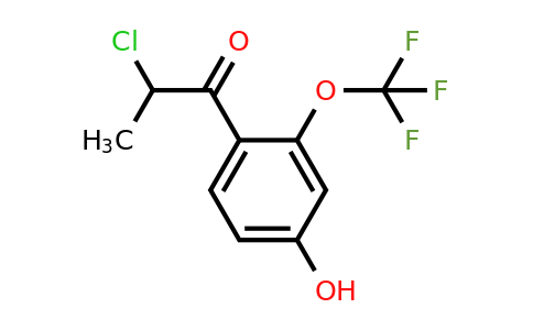 1261860-90-5 | 2-Chloro-4'-hydroxy-2'-(trifluoromethoxy)propiophenone
