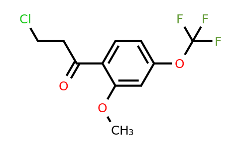 1261861-34-0 | 3-Chloro-2'-methoxy-4'-(trifluoromethoxy)propiophenone