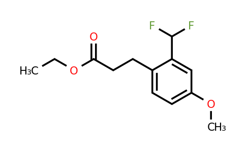 1261862-46-7 | Ethyl 3-(2'-(difluoromethyl)-4'-methoxyphenyl)propionate